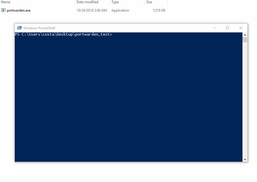 Portwarden CLI Demo alt text
